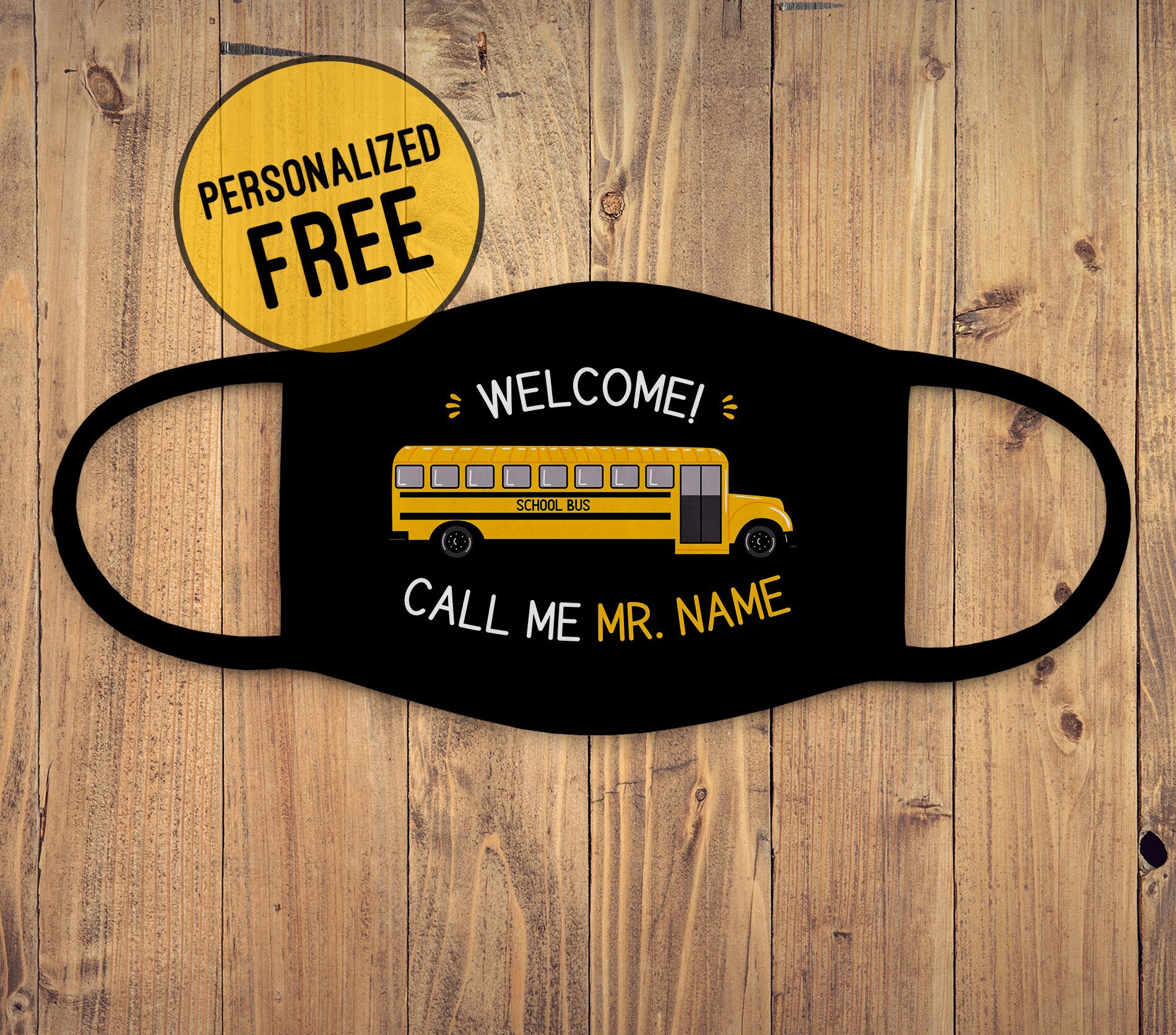 Personalized Bus Driver Face Mask Custom Ultra Breathable Etsy