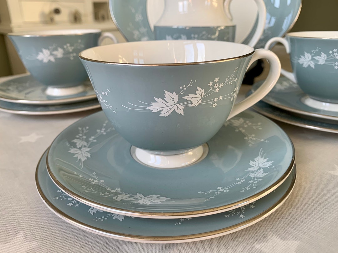 Vintage Mid Century Royal Doulton 'reflection' Teaset Items, Grey