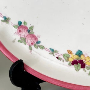 Vintage Pink Roses Oval Dressing Table Tray/Trinket Tray, Plate