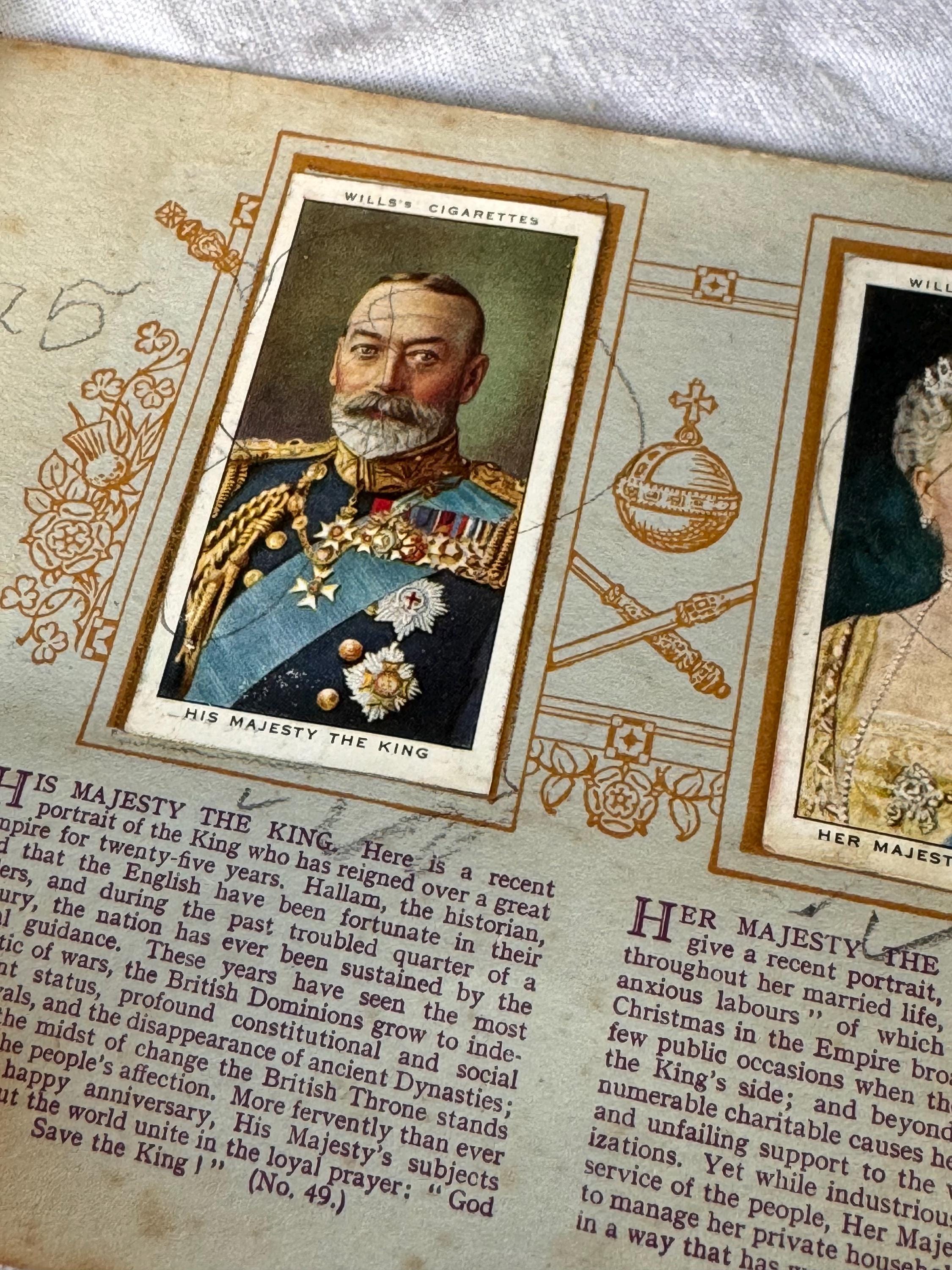 Vintage Complete Book of Wills Cigarette Cards, Reign of King George V