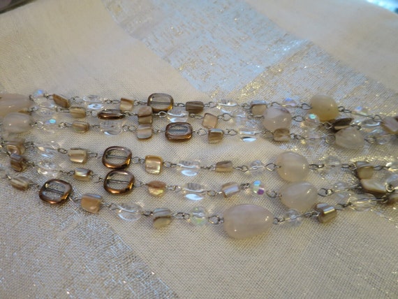 Gorgeous Vintage Retro Agate, mother of pearl, au… - image 8