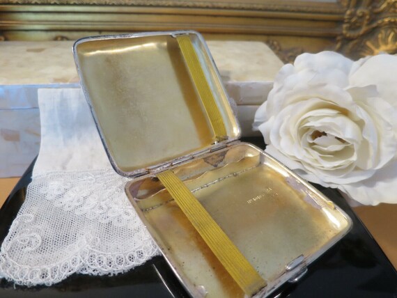 Antique 1902 Birmingham Solid Silver Engraved Case - image 8