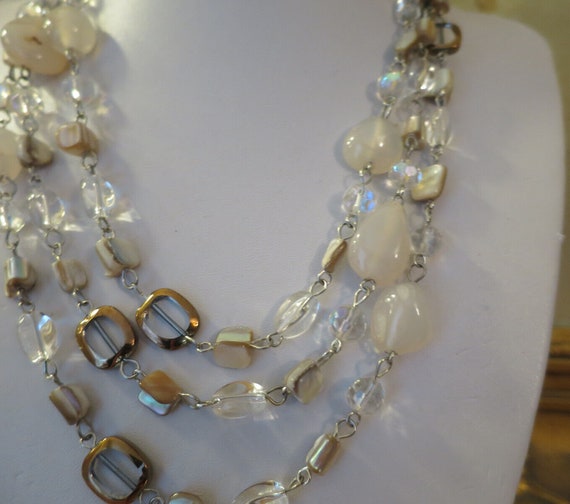 Gorgeous Vintage Retro Agate, mother of pearl, au… - image 2