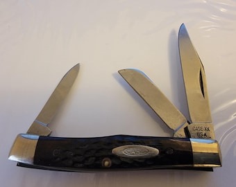 Case XX 6332 4 Dot 3 Blade Red Jigged Bone 3.5" Medium Texas Stockman - Beautiful Condition