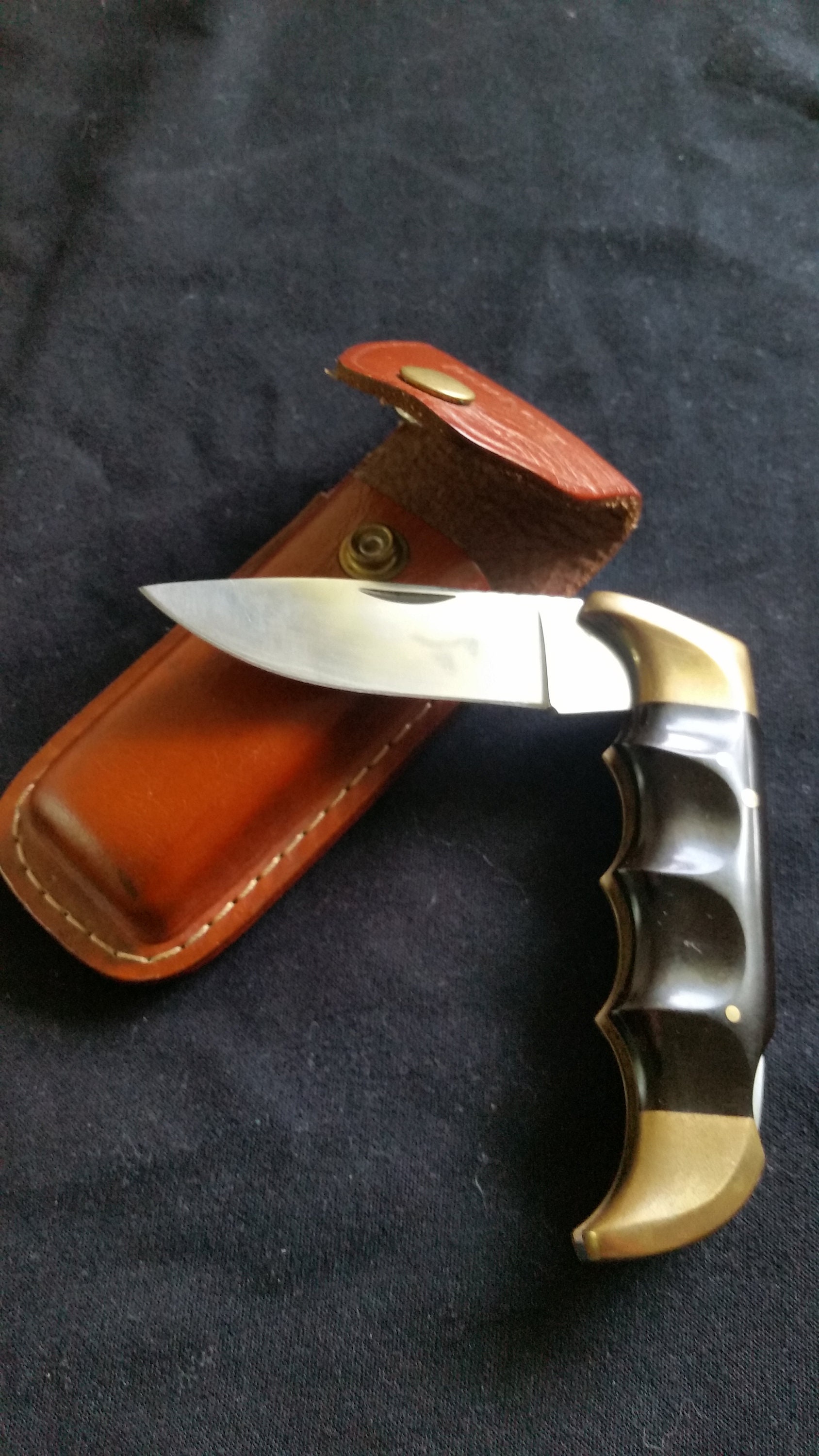 Vintage 1050 KERSHAW Kai Japan Folding Field Knife W/sheath Excellent