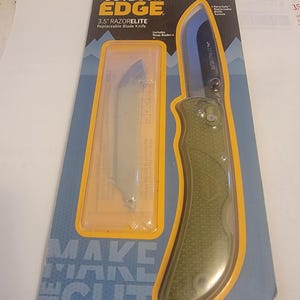 Razor-ELite 3.5" Folding Knife Green w/ Replaceable Blades FREE SHIPPING