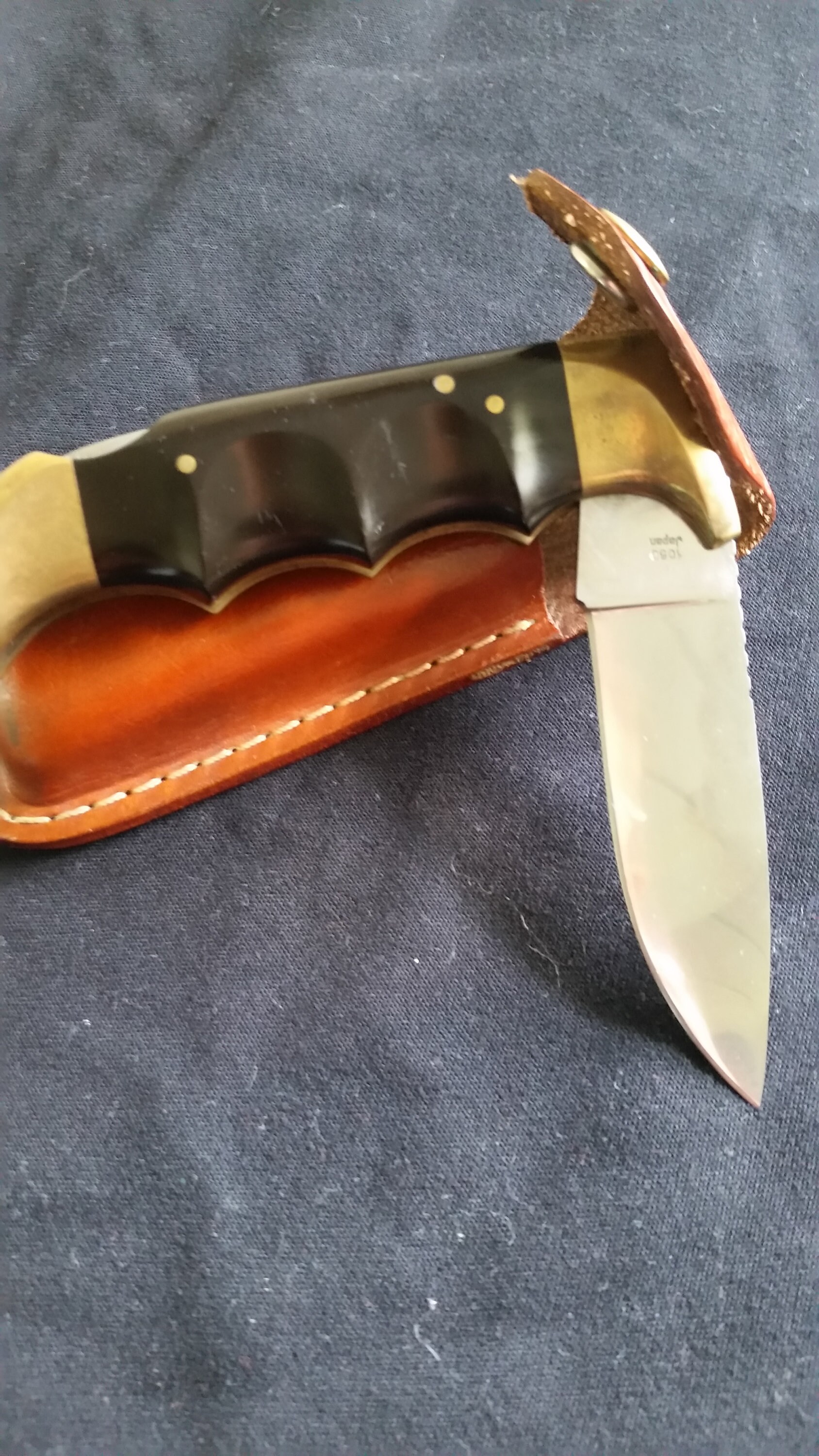 Vintage 1050 KERSHAW Kai Japan Folding Field Knife W/sheath Excellent