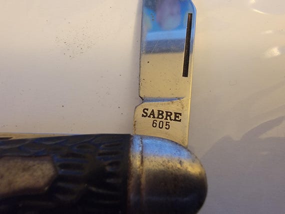 Vintage 1960's Sabre 605 Japan Stainless Steel 2 Blade Folding