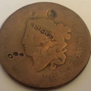 1832 Liberty / Coronet Large One Cent 1c - Free Shipping - #1