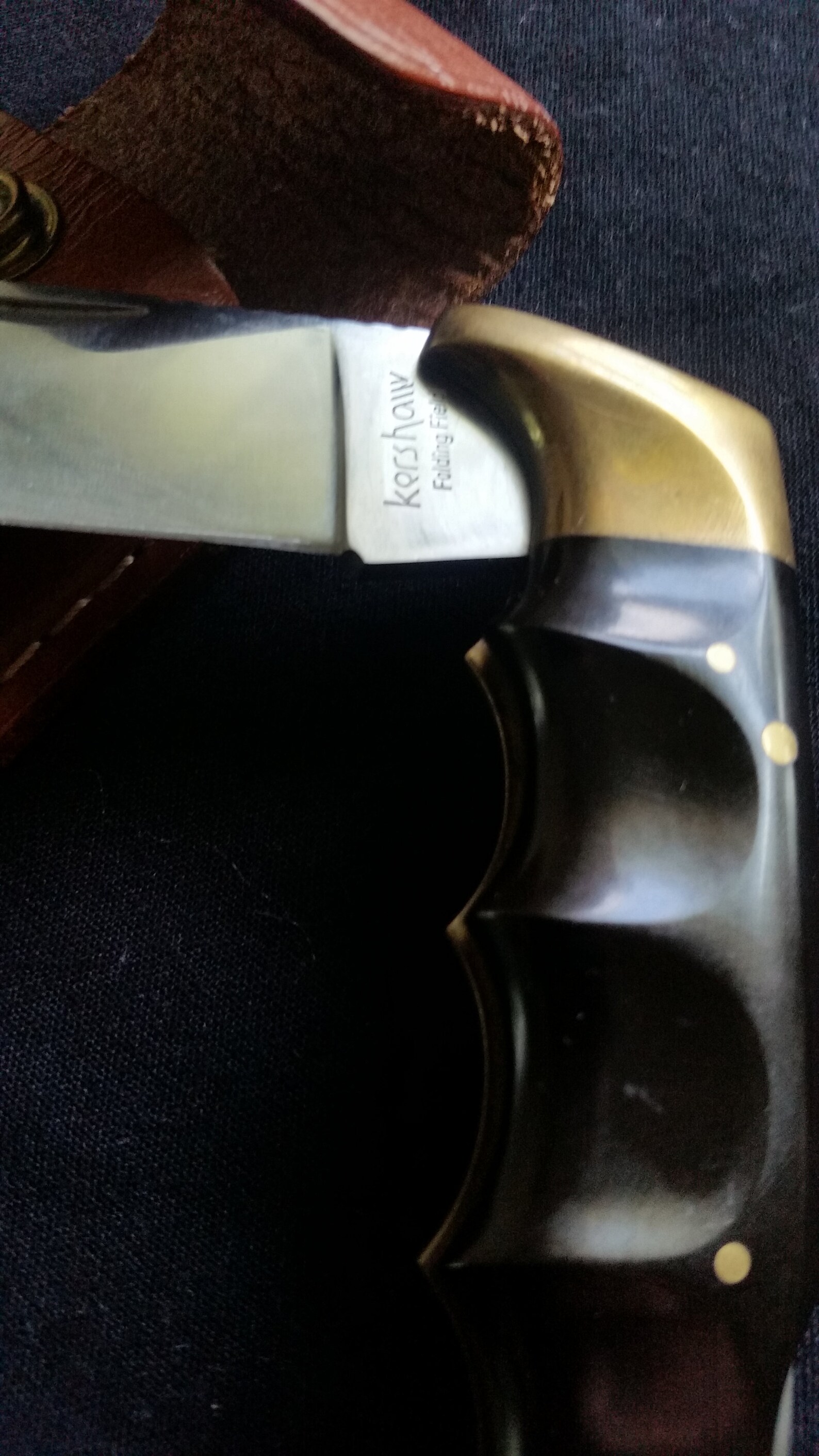 Vintage 1050 KERSHAW Kai Japan Folding Field Knife W/sheath Excellent