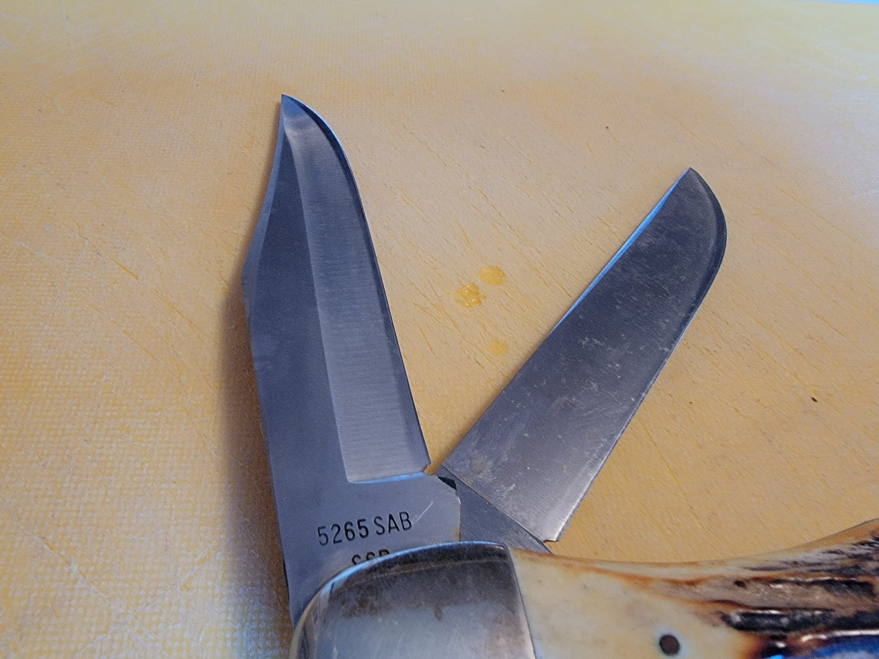 ｈｊ佐様⑅/19 CASE XX 6.5265 2 BLADE FOLDING HUNTER BONE STAG HANDLES