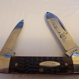 Case XX 62131 3 Dot 1977 Bone Handle 2 Blade Canoe Pocket Knife - Etsy