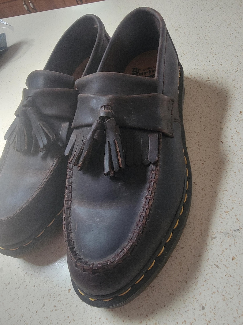 Doc Marten Air Wair Brown Adrian Tassel Loafer — US Sz 9 Men/Sz 10 Women image 9