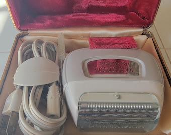 1950's Remington Rollectric Electric Shaver W/ Case, Cord & Brush - Works Great