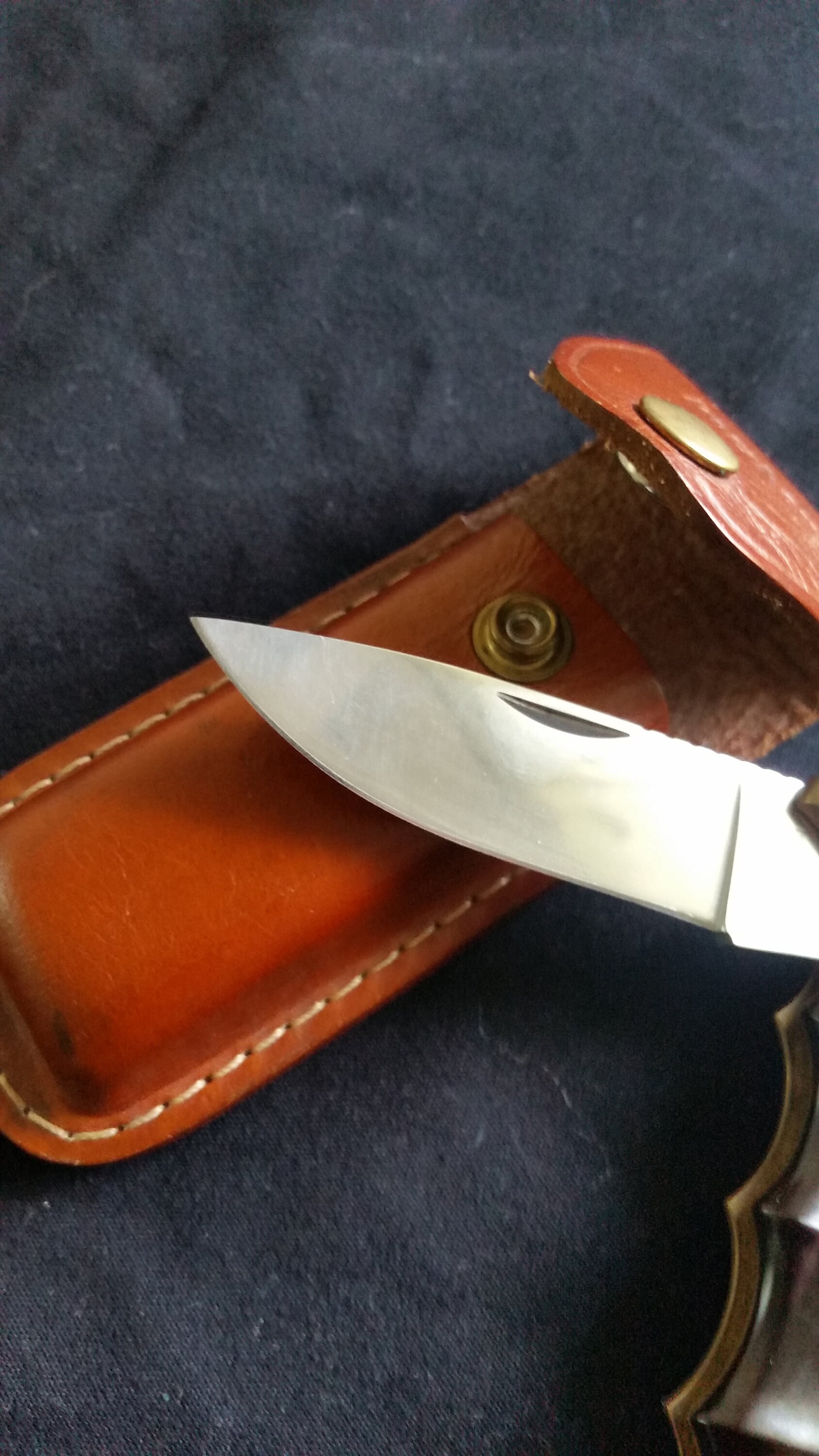 Vintage 1050 KERSHAW Kai Japan Folding Field Knife W/sheath Excellent