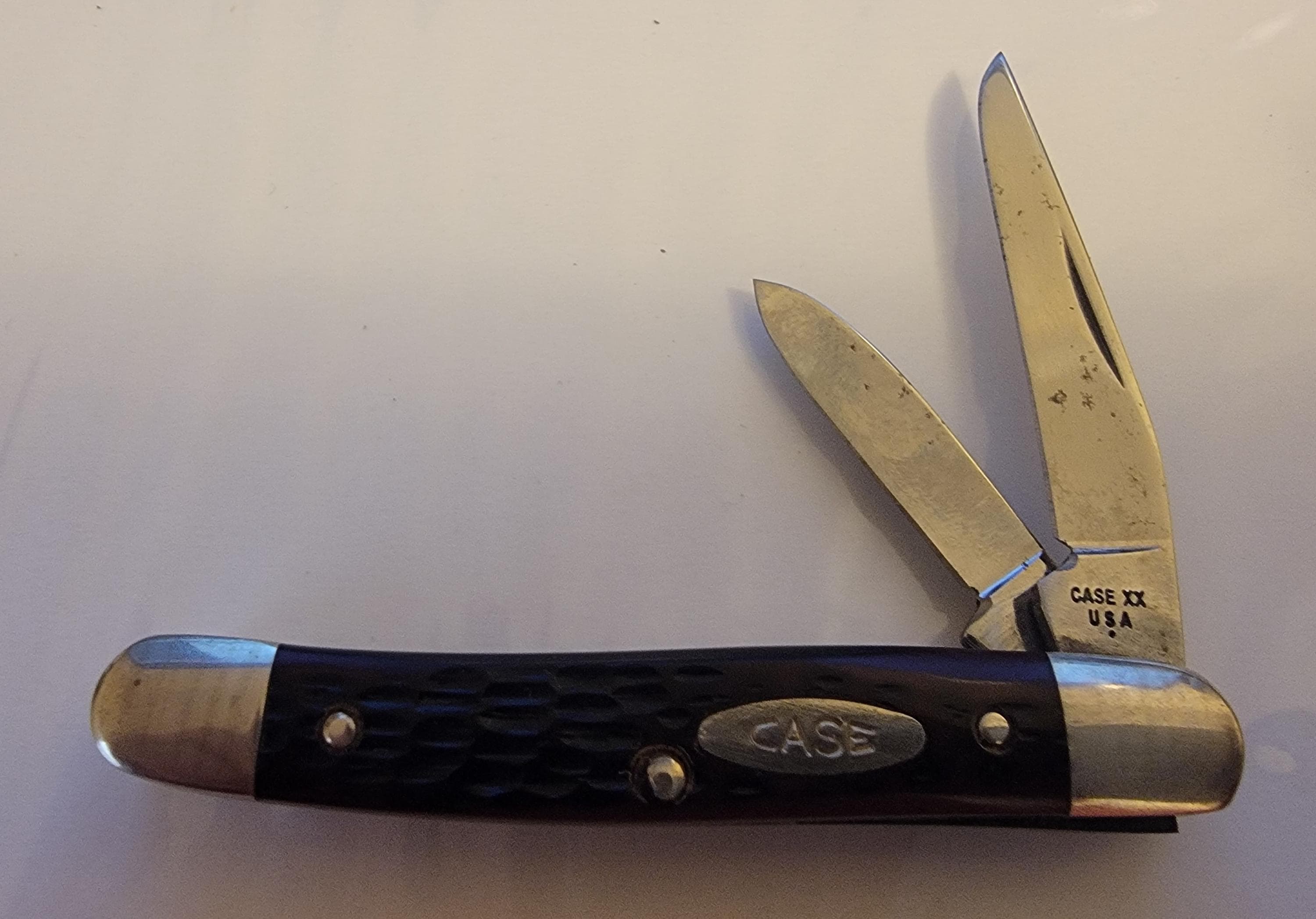 Case XX USA 62027 Two Blade Jack Knife 1979 One Dot Jigged Handle