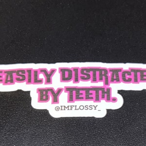 Pegatina de dientes dentales / Se distrae fácilmente con los dientes / Pegatina troquelada