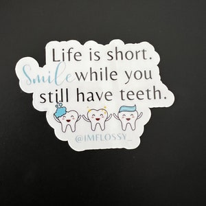 Pegatina dental divertida / Asistente dental / Higienista dental / Consultorio dental / Estudiante de odontología