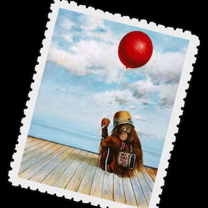 Postcrossing Stamp, Postcrossing Sticker, Gift for Postcrosser, Gummed Vintage-Style Stamps, Lori Preusch Art, Cookies Special Day Stamp