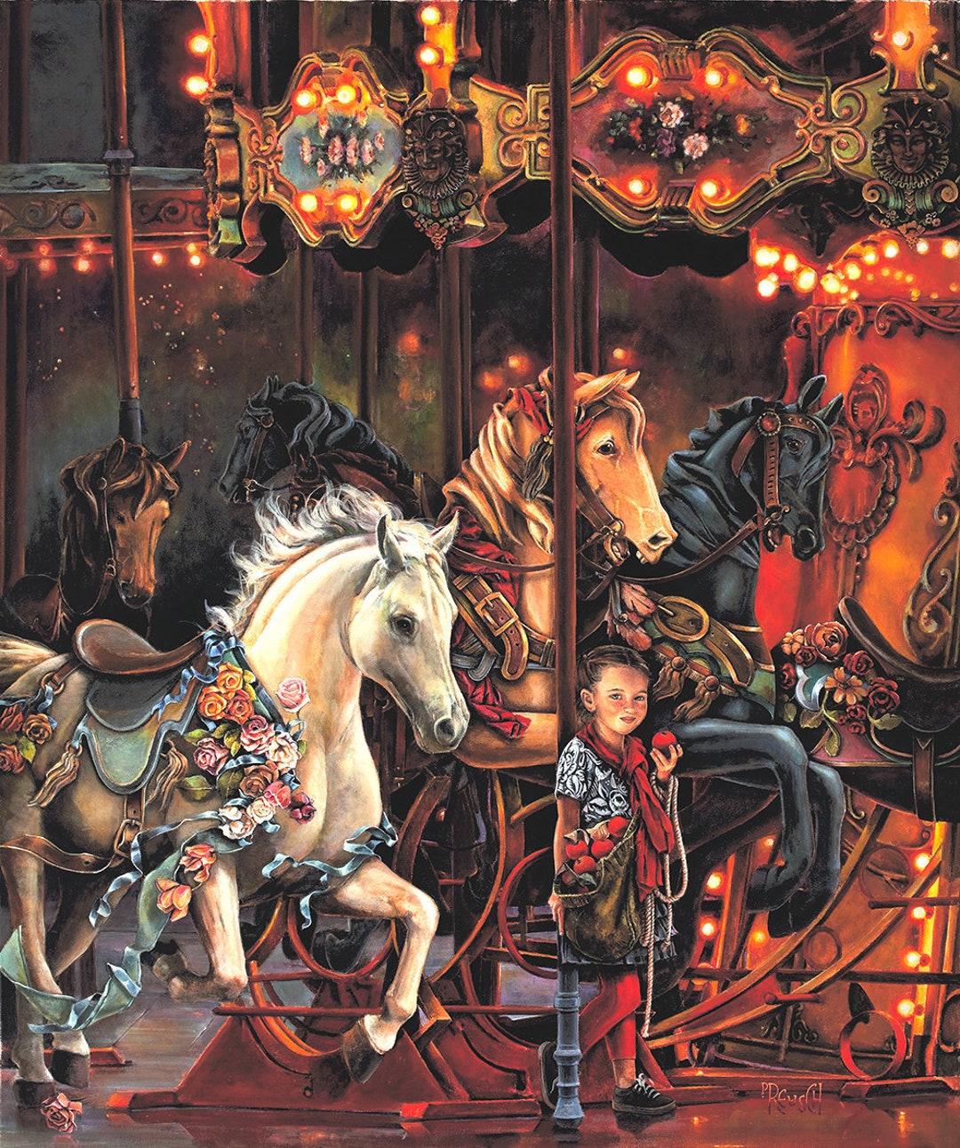 Horse Painting Print Lori Preusch Wall Art for Girls Room Etsy