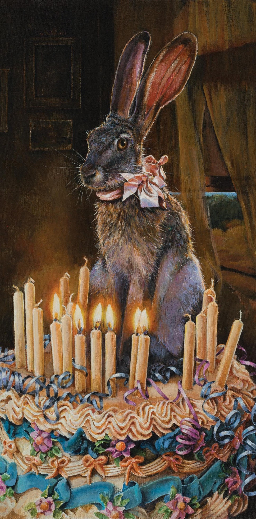 Easter Cards, Rabbit Art, Jackrabbit Art Card, Jack Rabbit Birthday ...