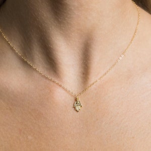 Hamsa Halskette-Silber Hamsa Halskette-Gold Hamsa Halskette-Gold gefüllt Kette-Sterling Silber Kette-Hand der Fatima Auge Charm-Geschenk