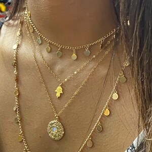 Reoxvo Gold Chain Necklace and Bracelet Set Gold Paperclip Link Chain Necklaces for Women price in Saudi Arabia | Amazon Saudi Arabia