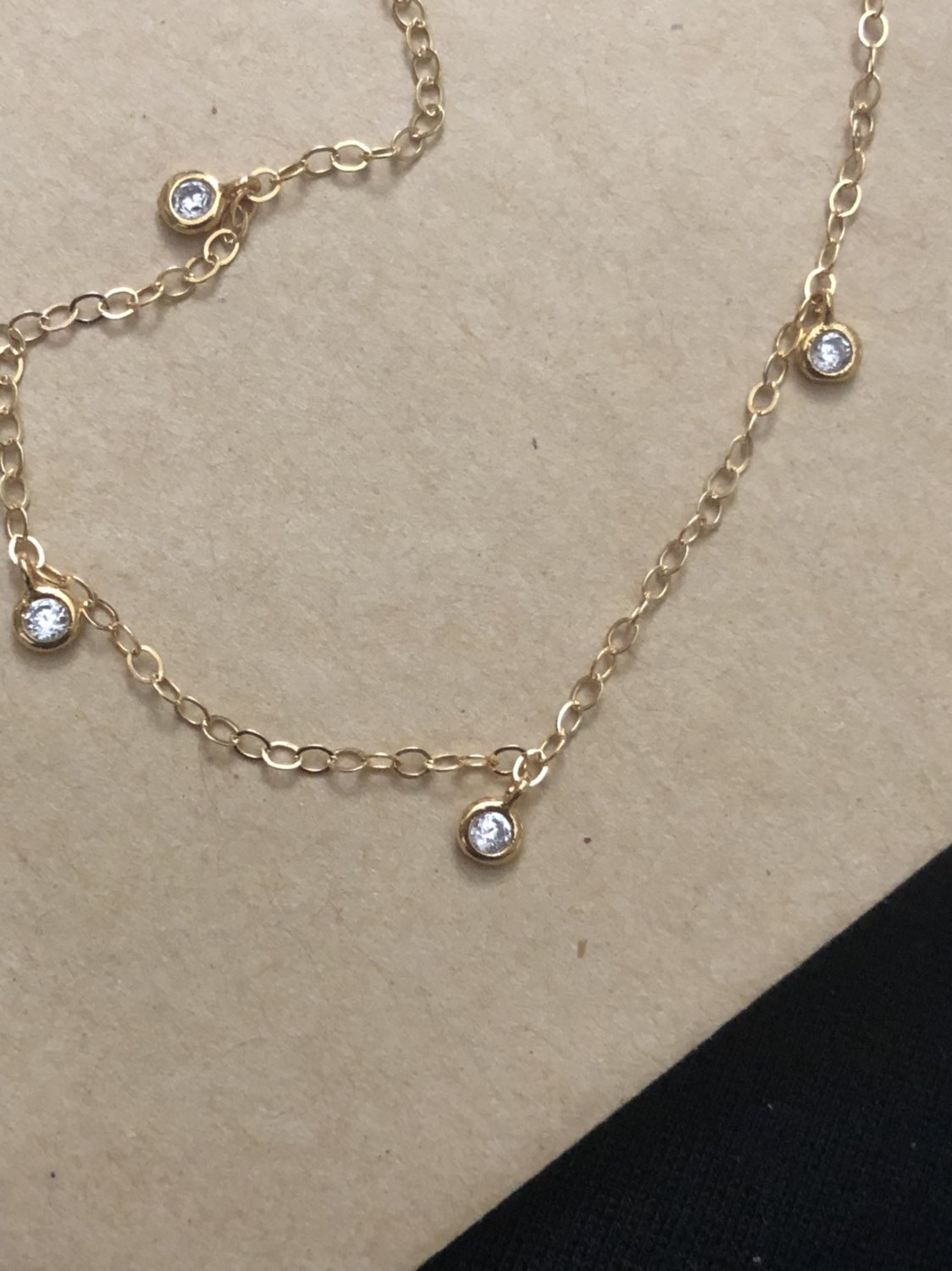 Choker Sale Gold Tiny CZ Choker Necklace-gold Filled | Etsy