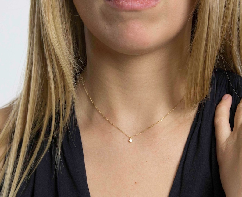 CELESTE CHARM DELICATE NKLC GLD CZ main image 1