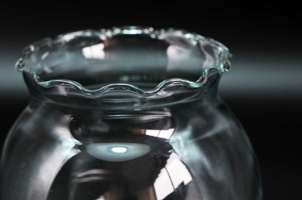 Vintage Clear Glass Fluted Rose Bowl, Small Fluted Bowl, Rose Bowl Etsy