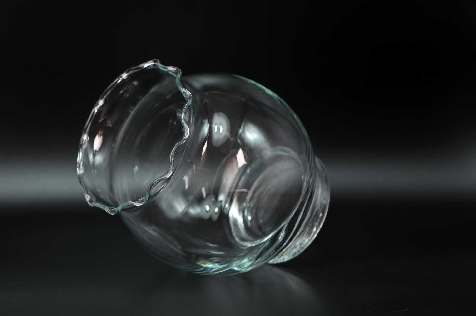 Vintage Clear Glass Fluted Rose Bowl Small Fluted Bowl Rose Etsy Canada