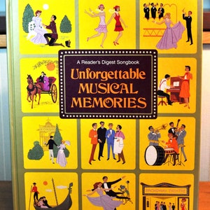 Vintage Unforgettable Musical Memories Songbook, 1984 Readers Digest Hardcover Music Book, Spiral Bound Book of Sheet Music, Sheet Music image 1