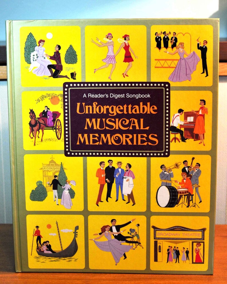 Vintage Unforgettable Musical Memories Songbook, 1984 Readers Digest Hardcover Music Book, Spiral Bound Book of Sheet Music, Sheet Music image 1