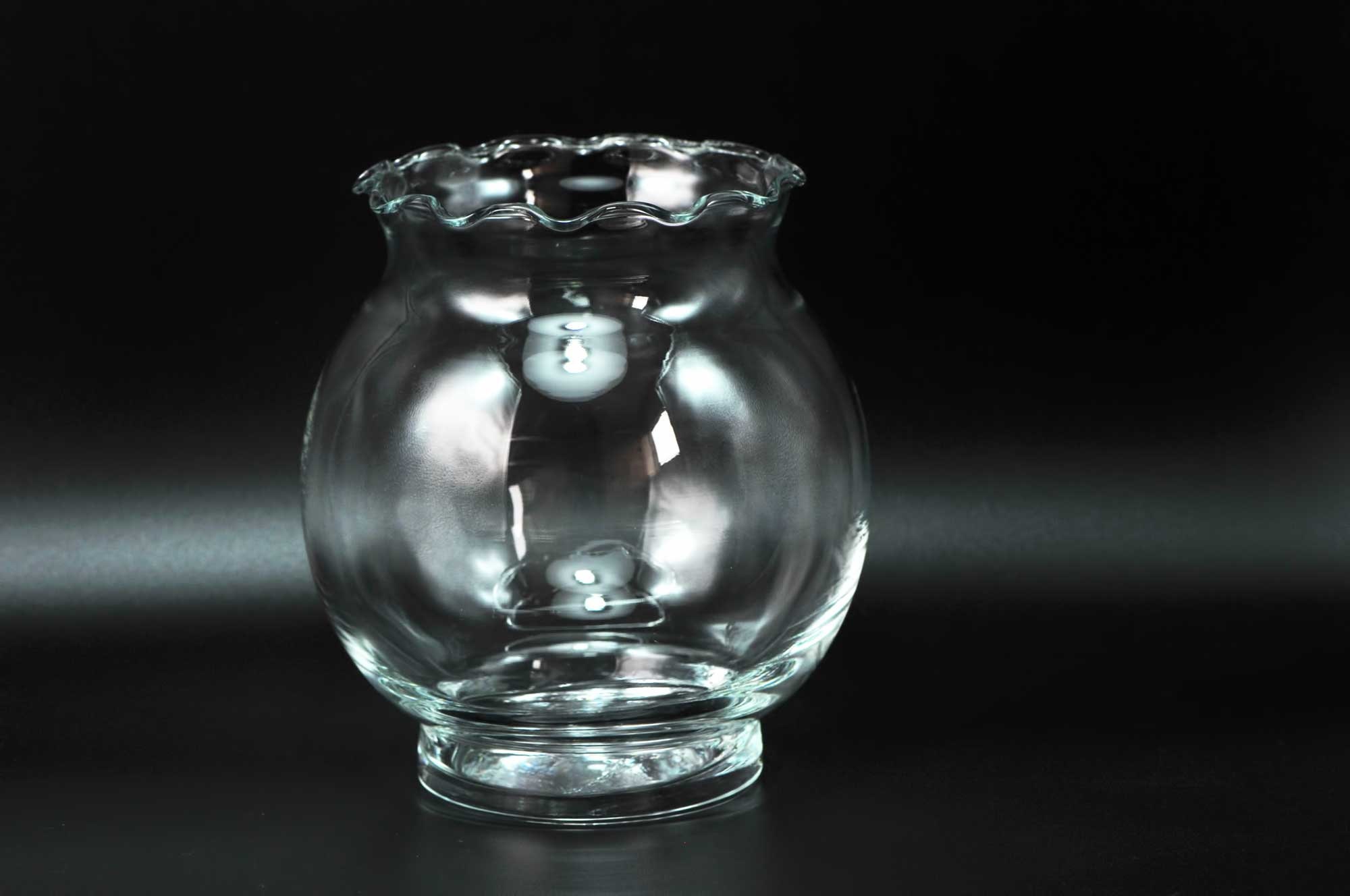 Vintage Clear Glass Fluted Rose Bowl Small Fluted Bowl Rose Etsy Canada