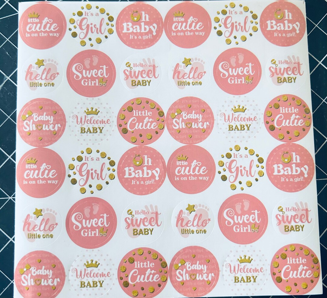 360 Stickers GIRL Baby Shower Gift Decorations - Etsy