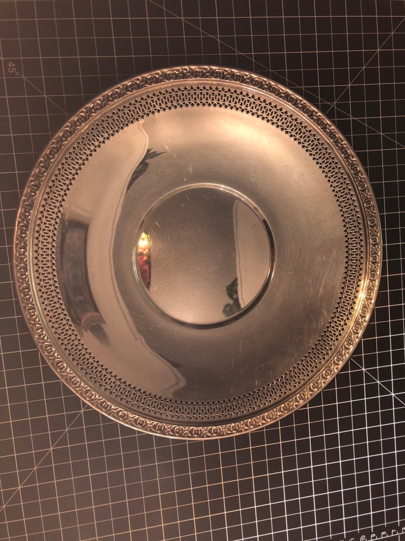 1 vintage Reed & Barton raised edge round silver plate round Etsy