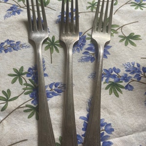 vintage 1931 Oneida Community Par Clarion  3 dinner fork setting flatware