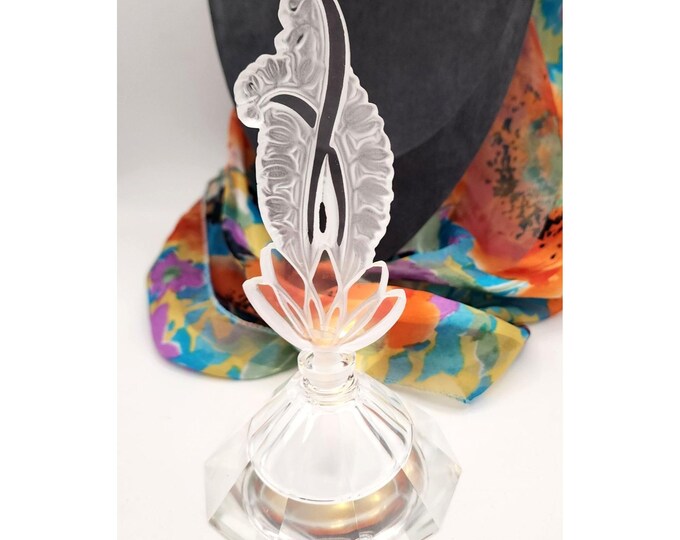 Vintage I.W. Rice Crystal Perfume Bottle Art Deco Style Holiday ...