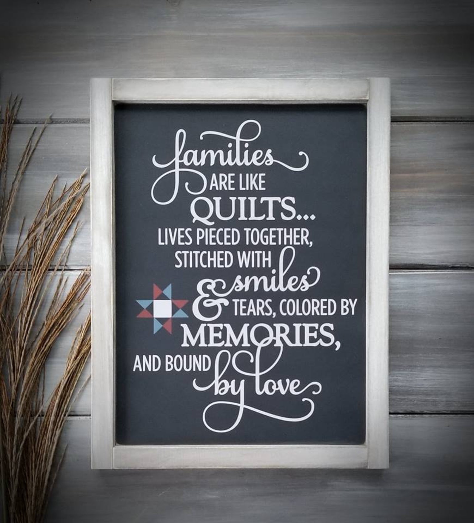 Families Are Like Quilts Family Family Signs Gift for Her Etsy