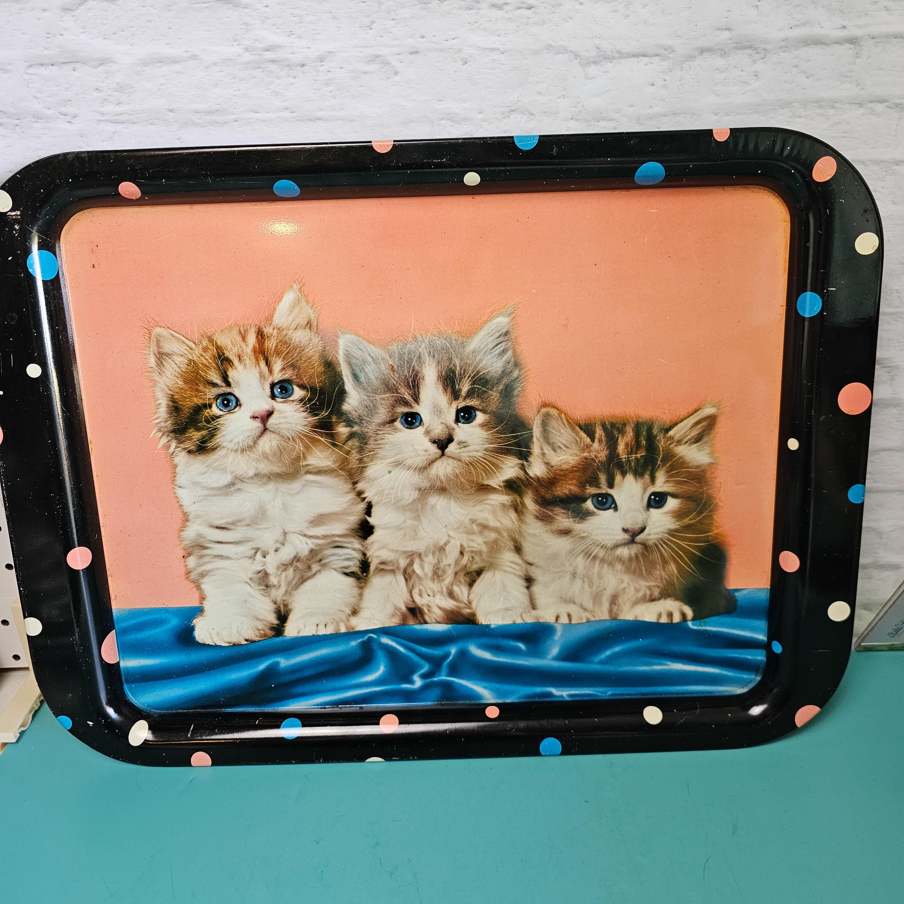 Mini plateau en mélamine Chats amoureux à Paris 20 cm