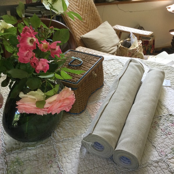 11-ply linen strip, 50 cm wide, natural color (unbleached)