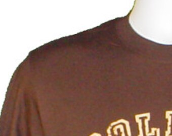 Screen Printed (distressed)  Golden Retriever Shirt w/ Paws on left sleeve
