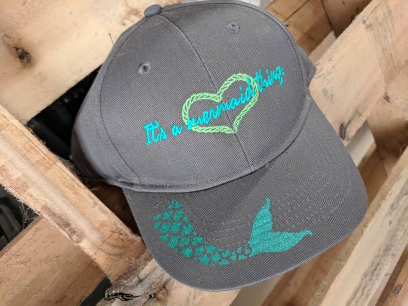 It's a Mermaid thing YOUTH custom ball cap image 1