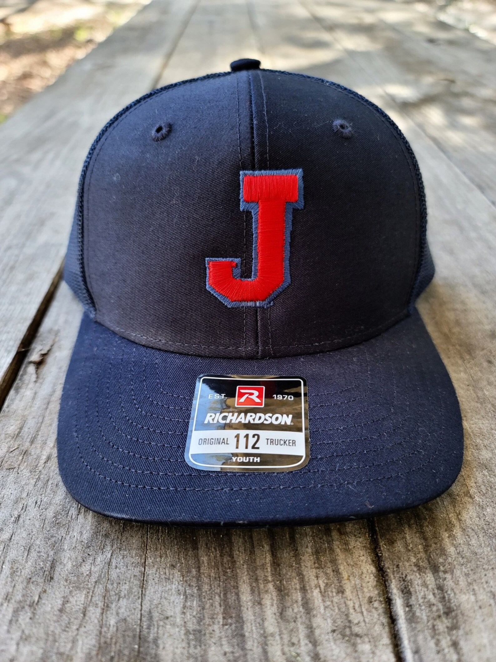 Richardson Youth Trucker Hat With 2 Color Puff Letters - Etsy
