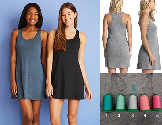 racerback shirt dress Super Soft Racerback Tank Dress with Monogram *3 colors