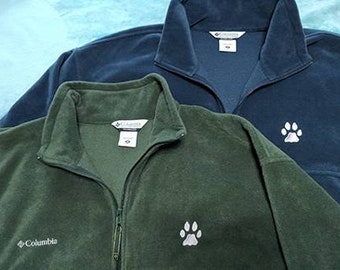 Men's Columbia Fleece Jacket with Dog Paw Embroidery 3XL - 2 Colors