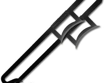 Monogram Custom Personalized Engraved 2-piece Chinese Hook Sword Set Black  -  UK