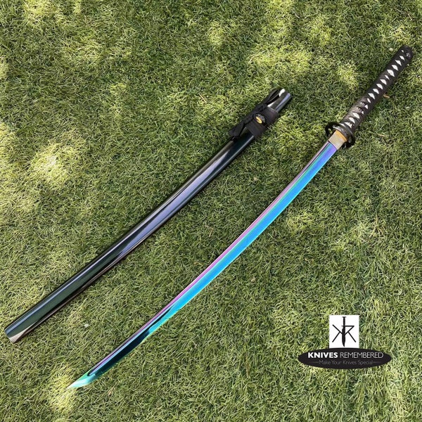 Monogram Custom Japanese Katana, Personalized Sword, 41“ SHARP Blade Katana Handmade Samurai Sword w/ Scabbard