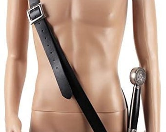 Universal Fit Strap Adjustable Leather Belt with Sword Frog