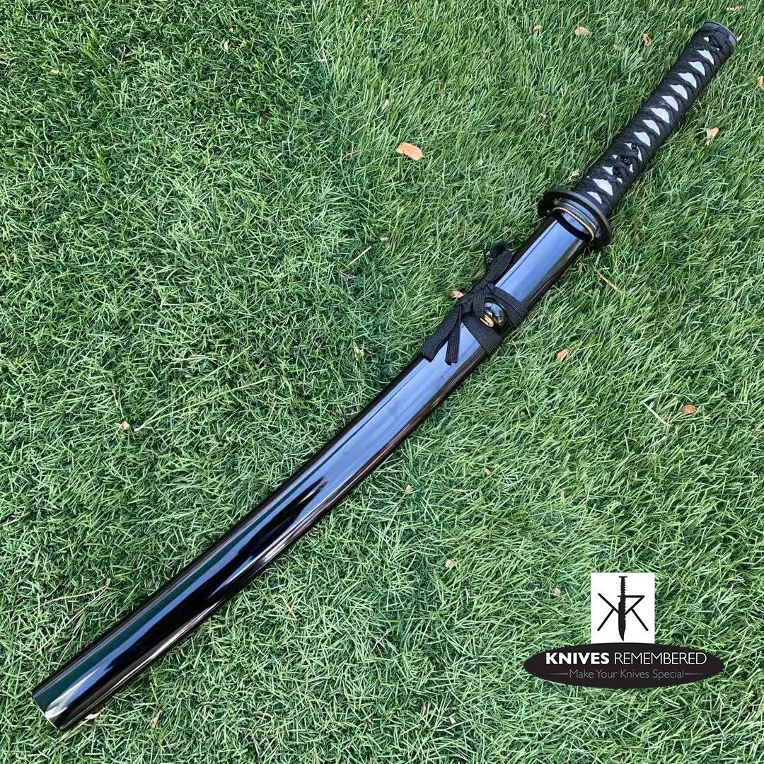 Monogram Custom Japanese Katana, Personalized Engraved Sword, Wakizashi